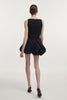 HIBISCUS BUBBLE MINI DRESS BLACK