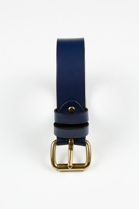 GLOBE LEATHER BELT BLUE