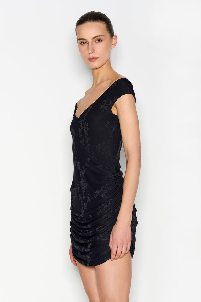 CACTUS MINI DRESS BLACK