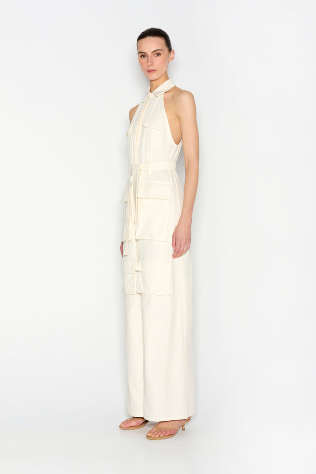 PALM JUMPSUIT ECRU