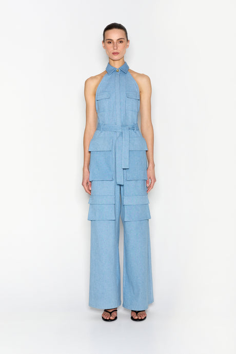 PALM JUMPSUIT BLUE