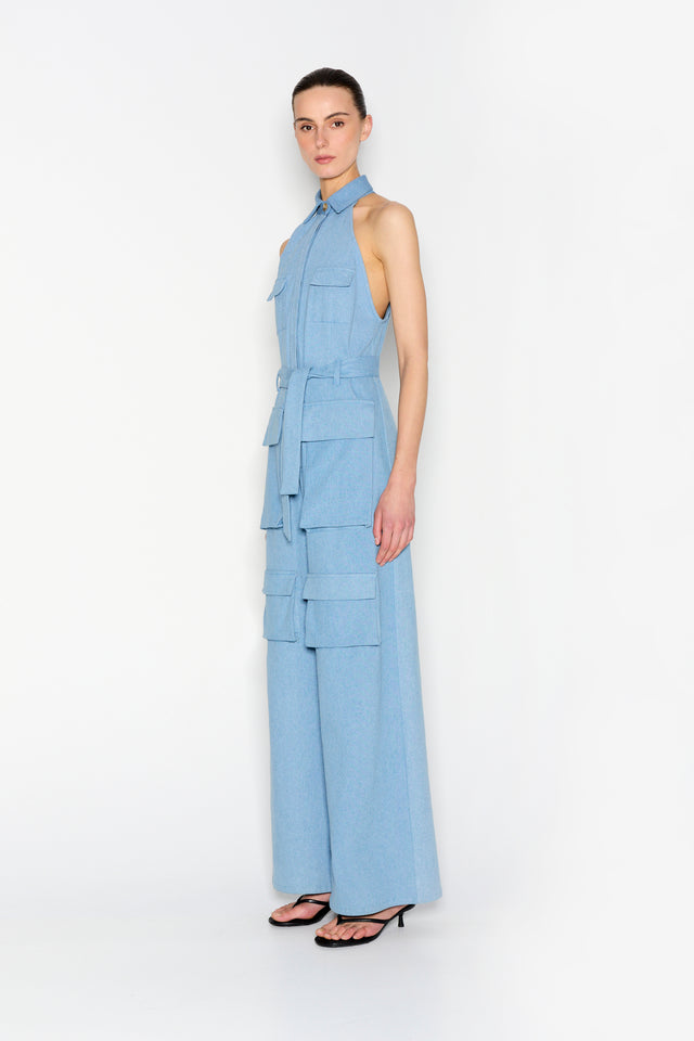 PALM JUMPSUIT BLUE