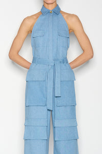 PALM JUMPSUIT BLUE