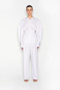 PINA COLADA TROUSERS WHITE/BROWN