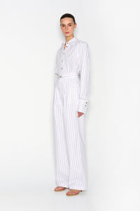 PINA COLADA TROUSERS WHITE/BROWN