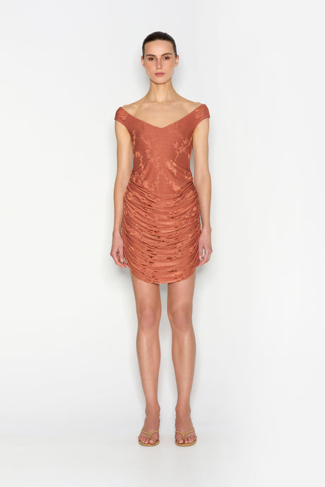 CACTUS MINI DRESS TERRACOTTA