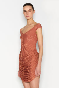 CACTUS MINI DRESS TERRACOTTA