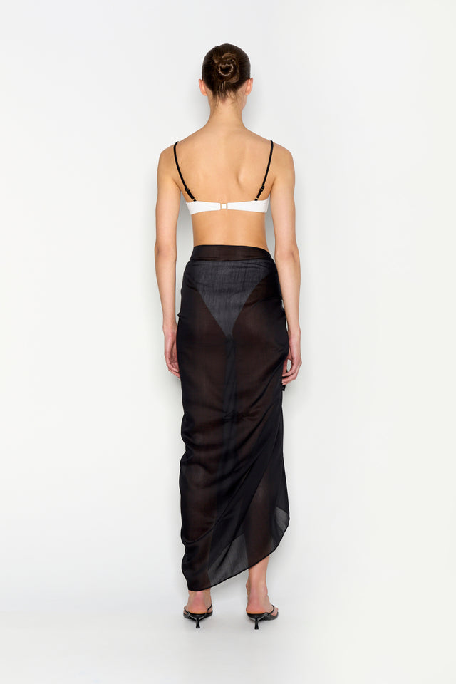 LAYOVER SARONG VOILE BLACK