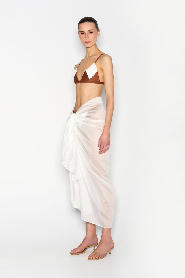 LAYOVER SARONG VOILE ECRU
