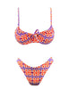 SOLAR FLAME RUCHED BIKINI