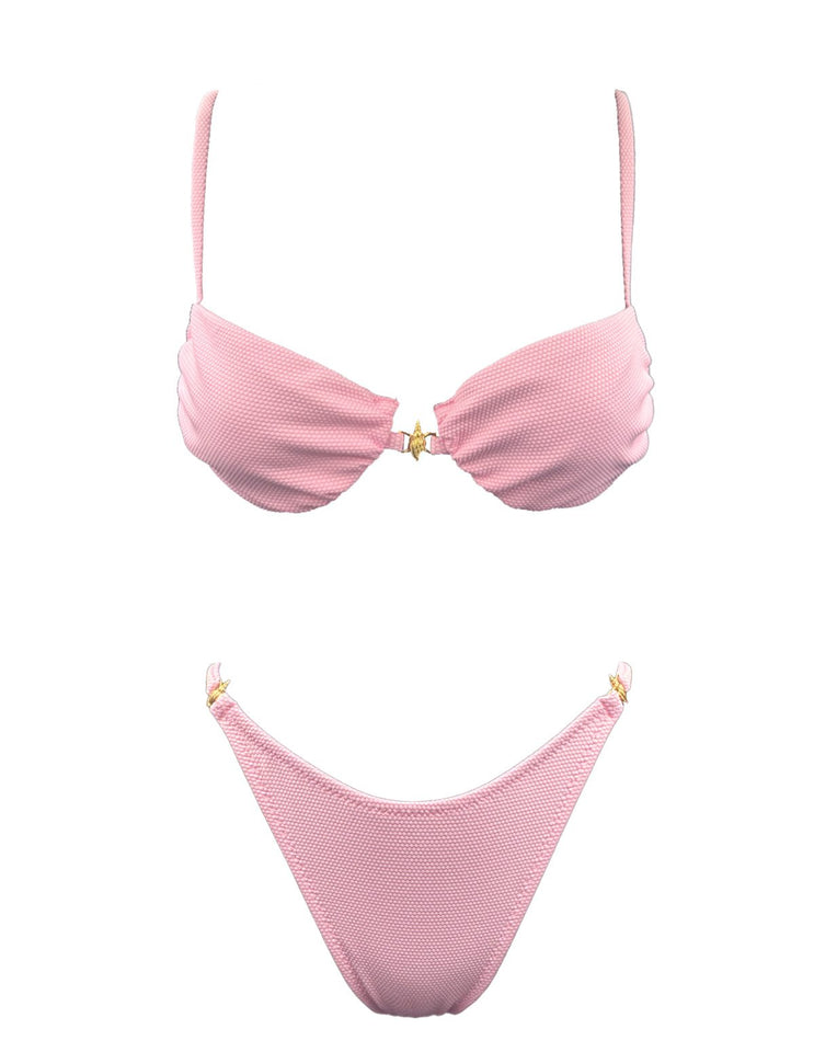 COTTON CANDY SNAIL WIRE BIKINI