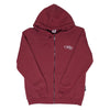 Wine Red Tag Zip Hoodie