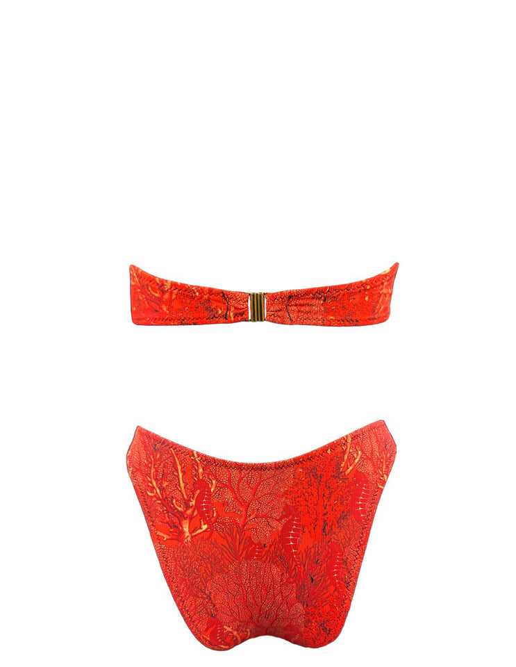 CORAL REEF STRAPLESS BIKINI