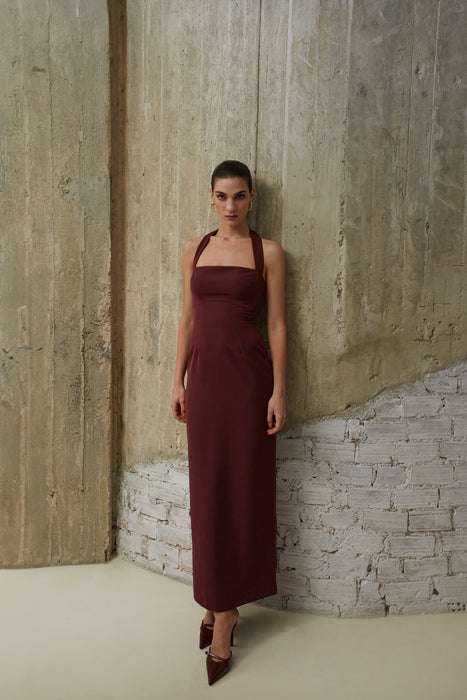 ALBA DRESS | BURGUNDY