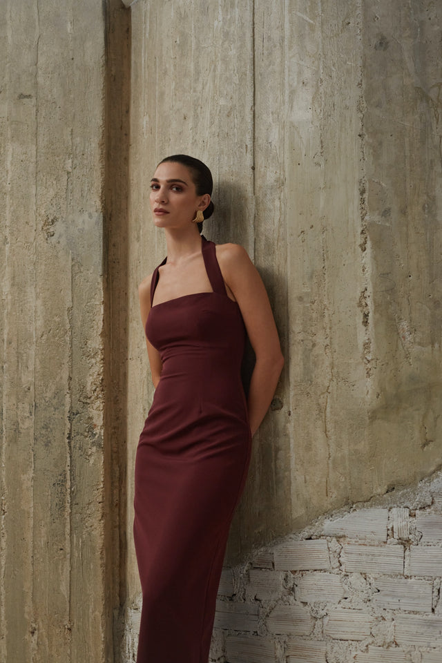 ALBA DRESS | BURGUNDY