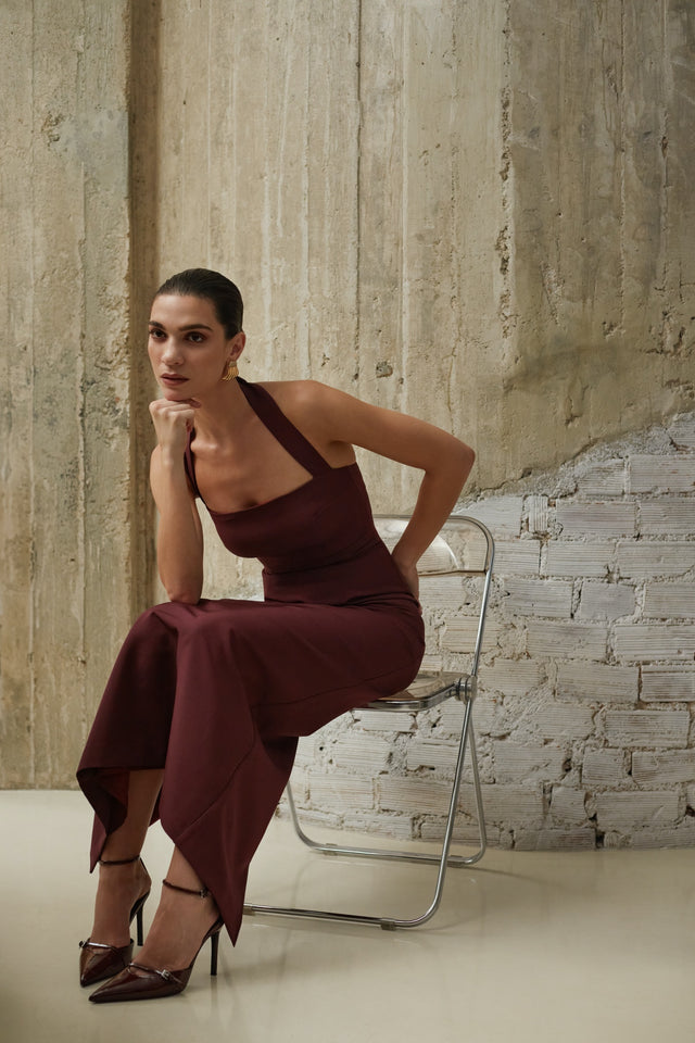 ALBA DRESS | BURGUNDY