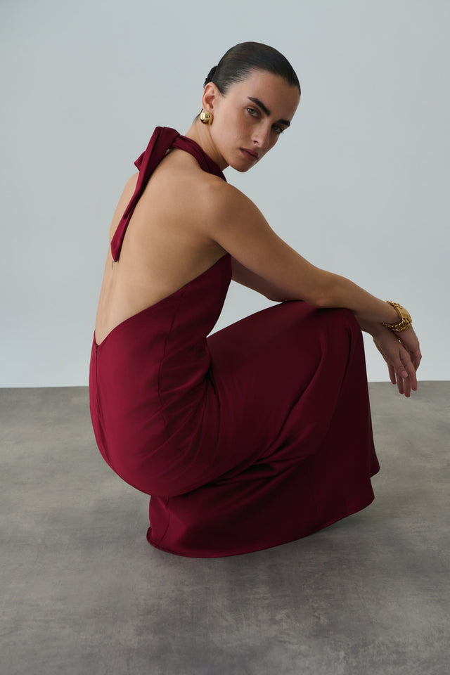 KYMA DRESS CHERRY RED