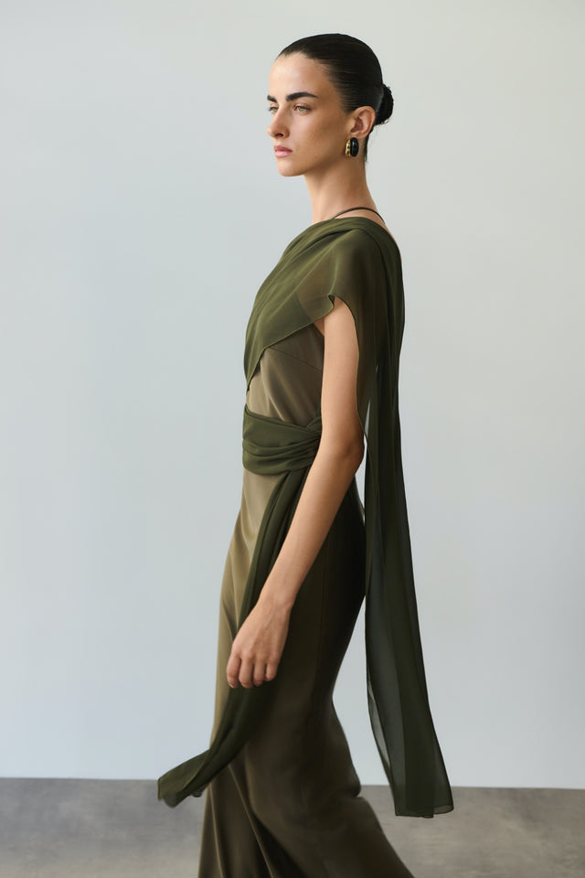 DANAI POLYMORPHIC DRESS | KHAKI