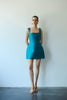 VASILIKI MINI DRESS PETROL BLUE