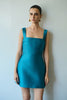 VASILIKI MINI DRESS PETROL BLUE