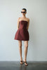 SOLENE MINI DRESS CHESTNUT BROWN