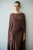 LONG SLEEVE CAPE CINNAMON BROWN
