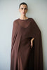 LONG SLEEVE CAPE CINNAMON BROWN