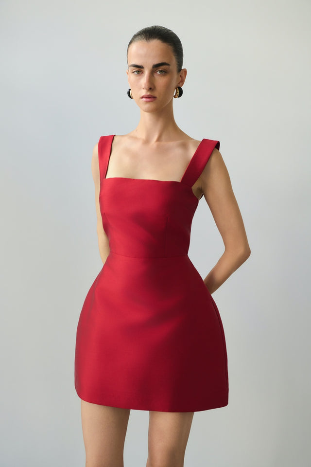 VASILIKI MINI DRESS SCARLET RED