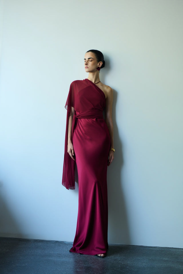 DANAI POLYMORPHIC DRESS | CHERRY RED