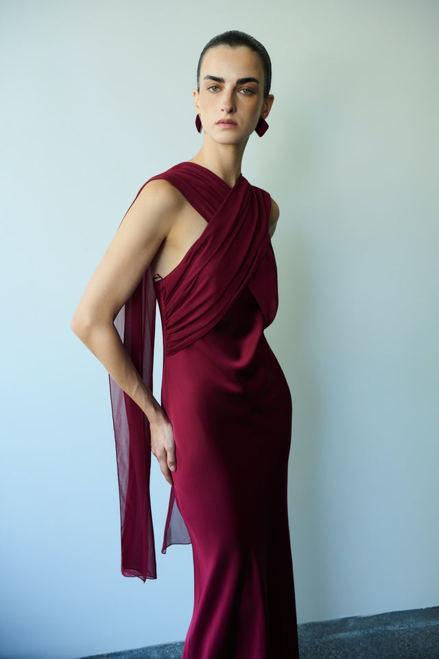 DANAI POLYMORPHIC DRESS | CHERRY RED