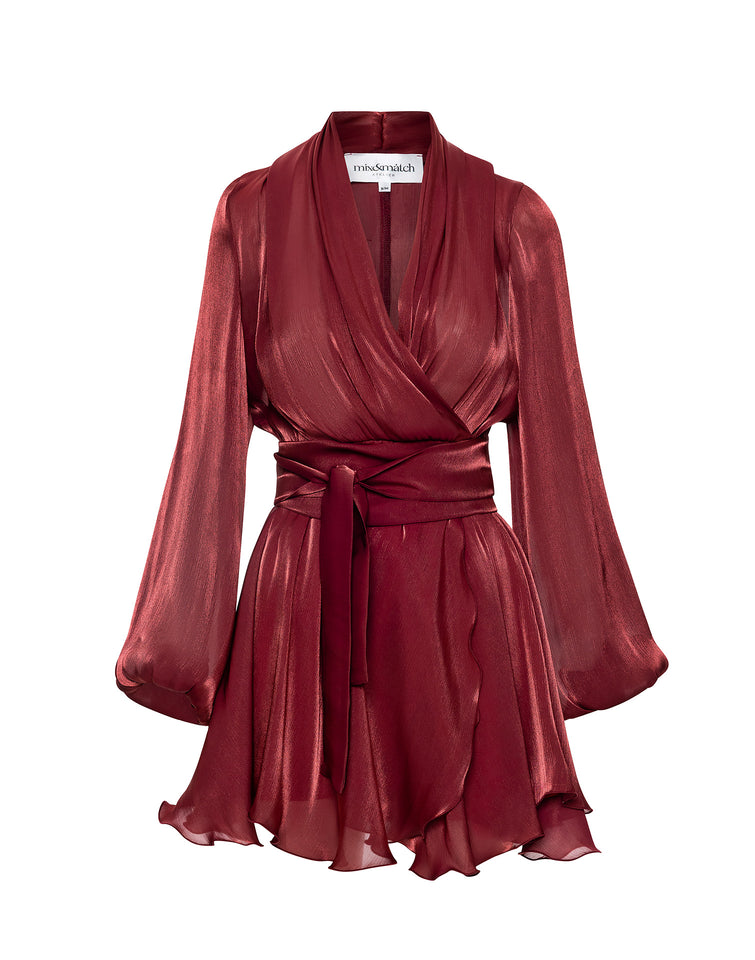SAVINA DRESS | BORDEAUX