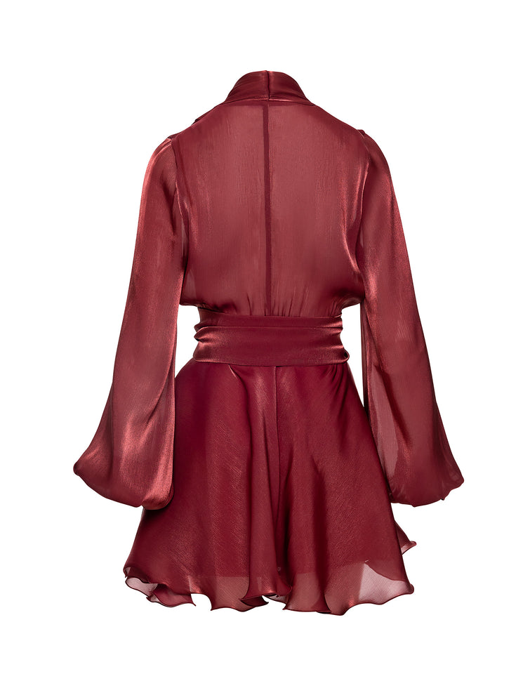 SAVINA DRESS | BORDEAUX
