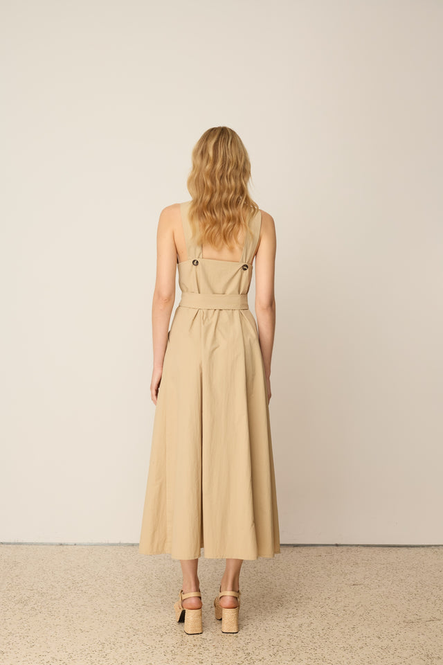 BEIGE DRESS WITH BELT 57 FASHION BAR BEIGE DRESS WITH BELT 57 FASHION BAR