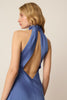 BLUE OPEN BACK MAXI DRESS