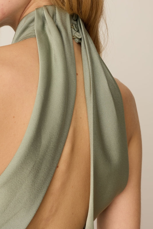 MINT OPEN BACK MAXI DRESS