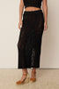 LACE KNIT SKIRT BLACK ONE SIZE