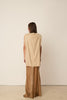 BEIGE SILK MUSLIN SKIRT