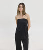 MAIRA STRAPLESS TOP BLACK