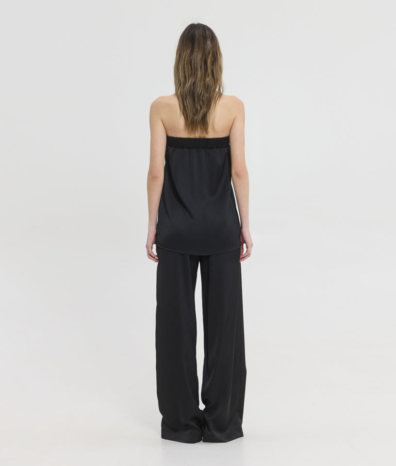 MAIRA STRAPLESS TOP BLACK