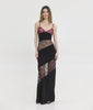 ENORA DRESS BLACK / FUCHSIA