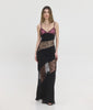 ENORA DRESS BLACK / FUCHSIA