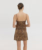 ISALINE PRINTED SATIN DRESS ANIMAL