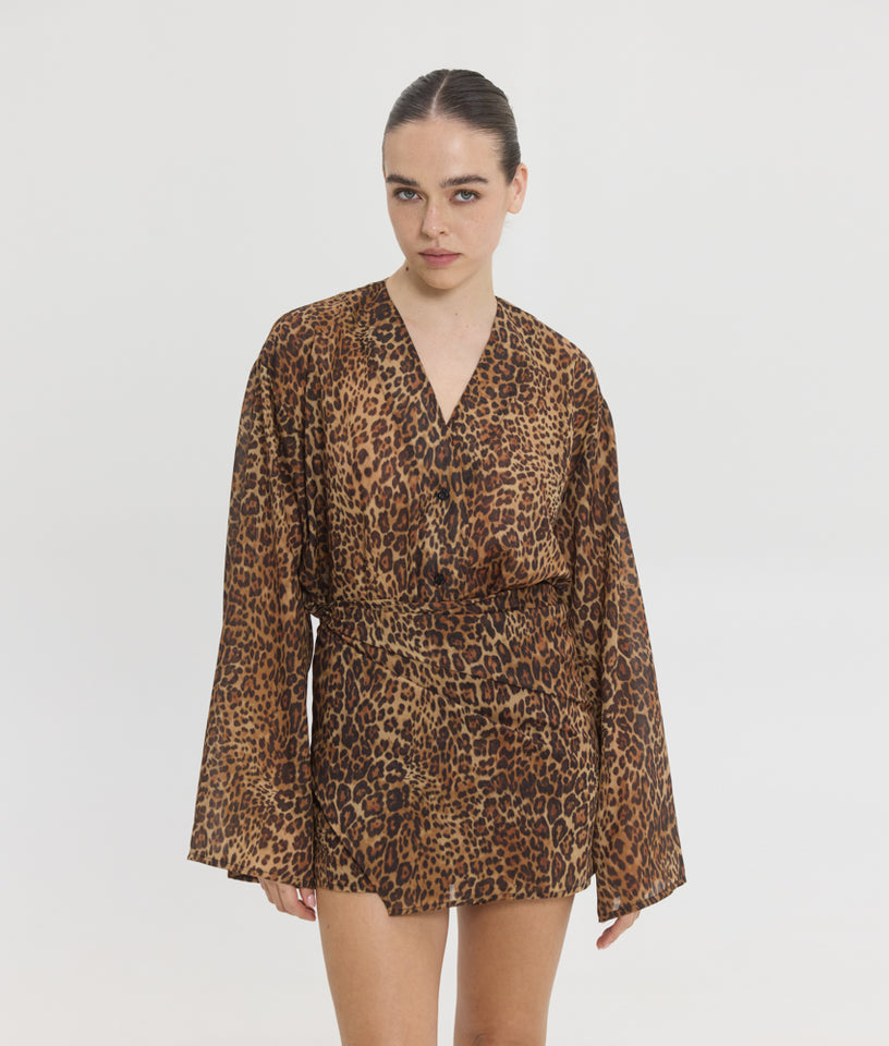 SOLENE PRINTED DRESS ANIMAL