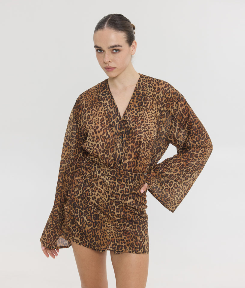 SOLENE PRINTED DRESS ANIMAL