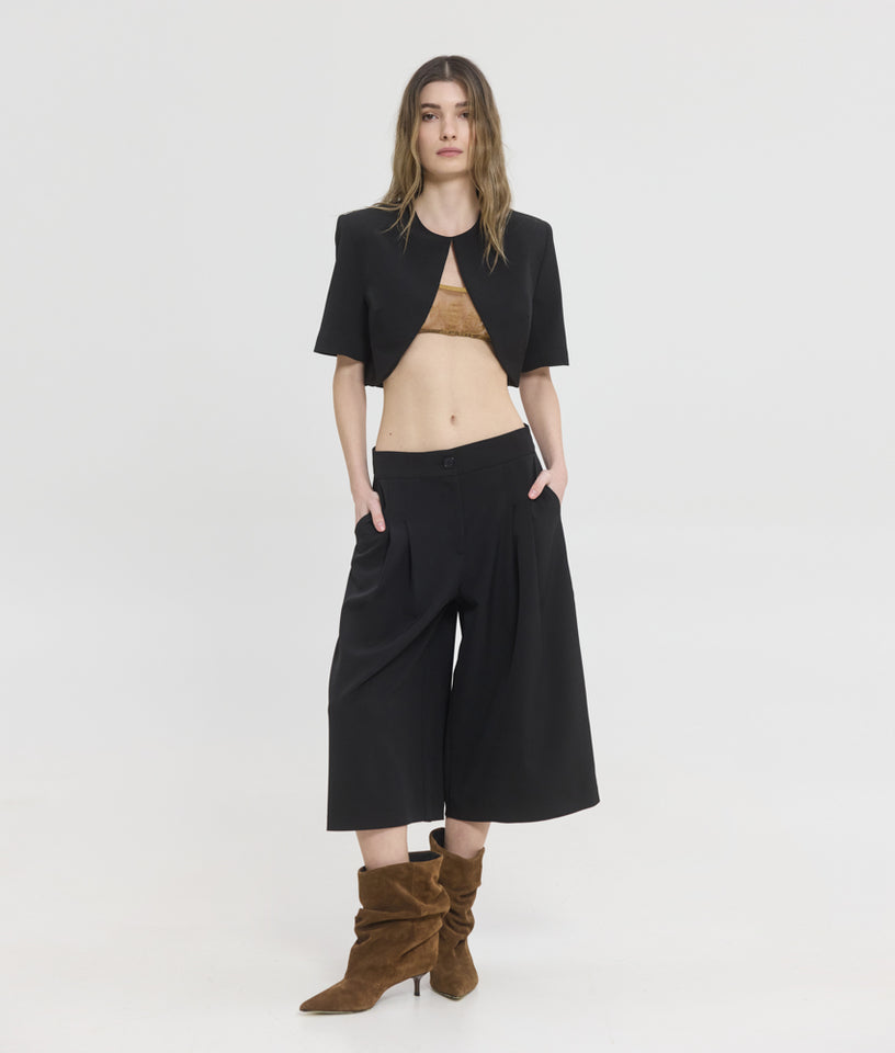 PHOIBE CROP BLAZER BLACK