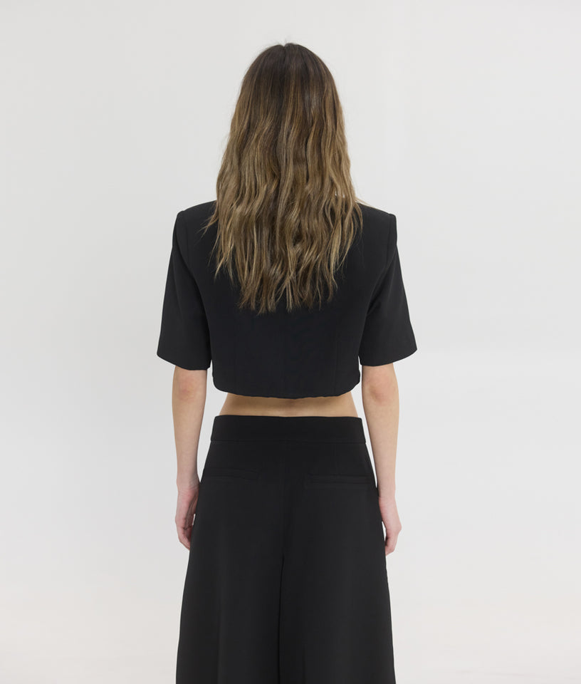 PHOIBE CROP BLAZER BLACK