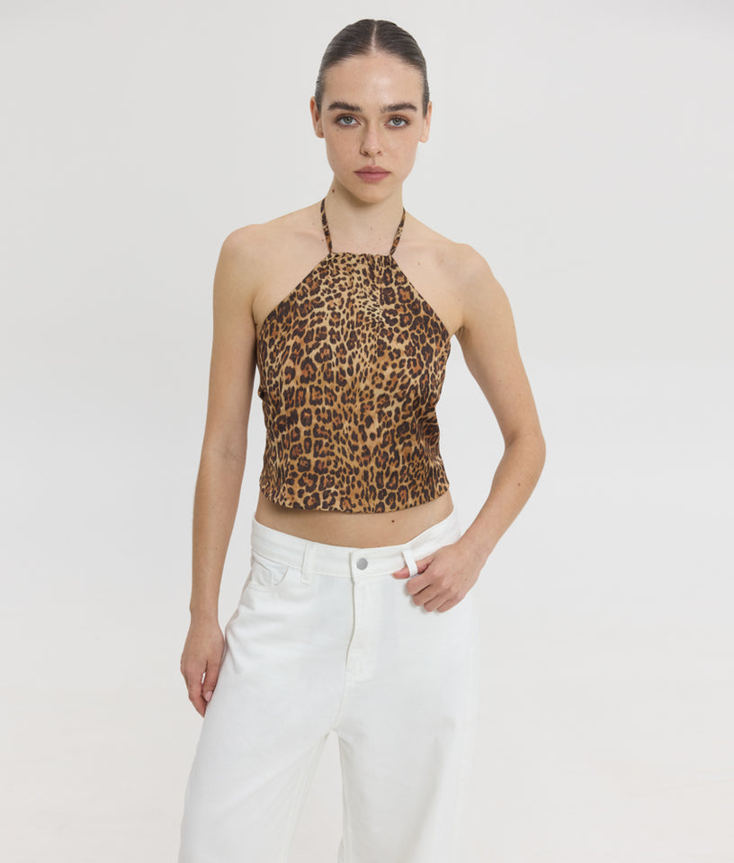 MAIRA SCARF TOP ANIMAL