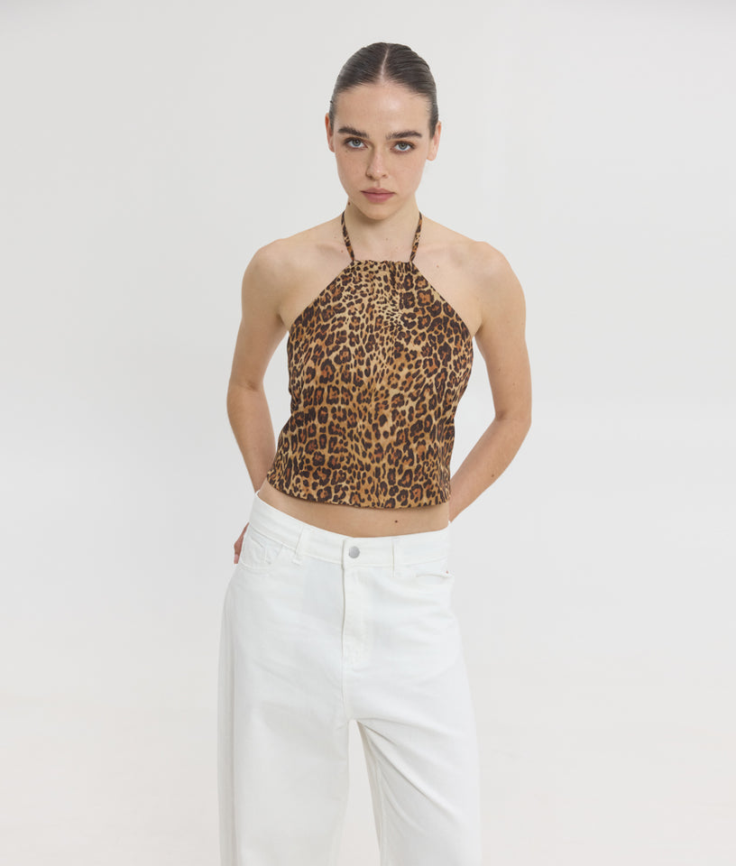 MAIRA SCARF TOP ANIMAL
