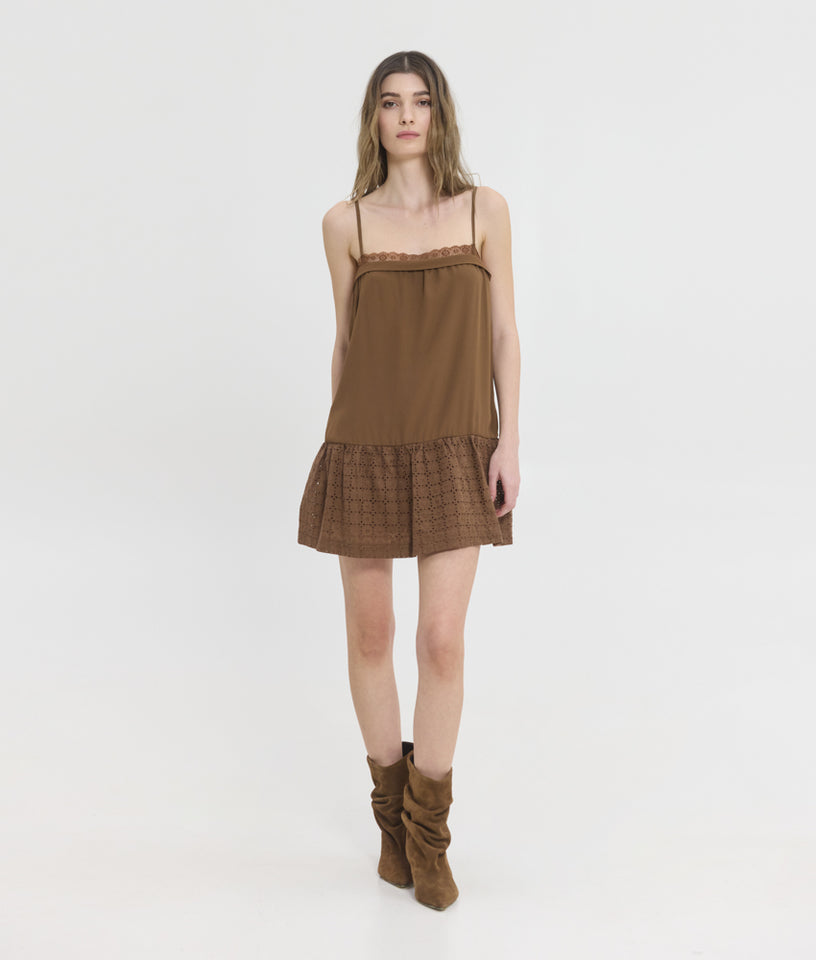 ALTHEA DRESS BROWN