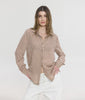 LUCIDA SEMI-SHEER SHIRT BROWN